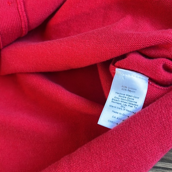 Talbots Petites Red Button Cardigan Sweater Size Large - Picture 4 of 5